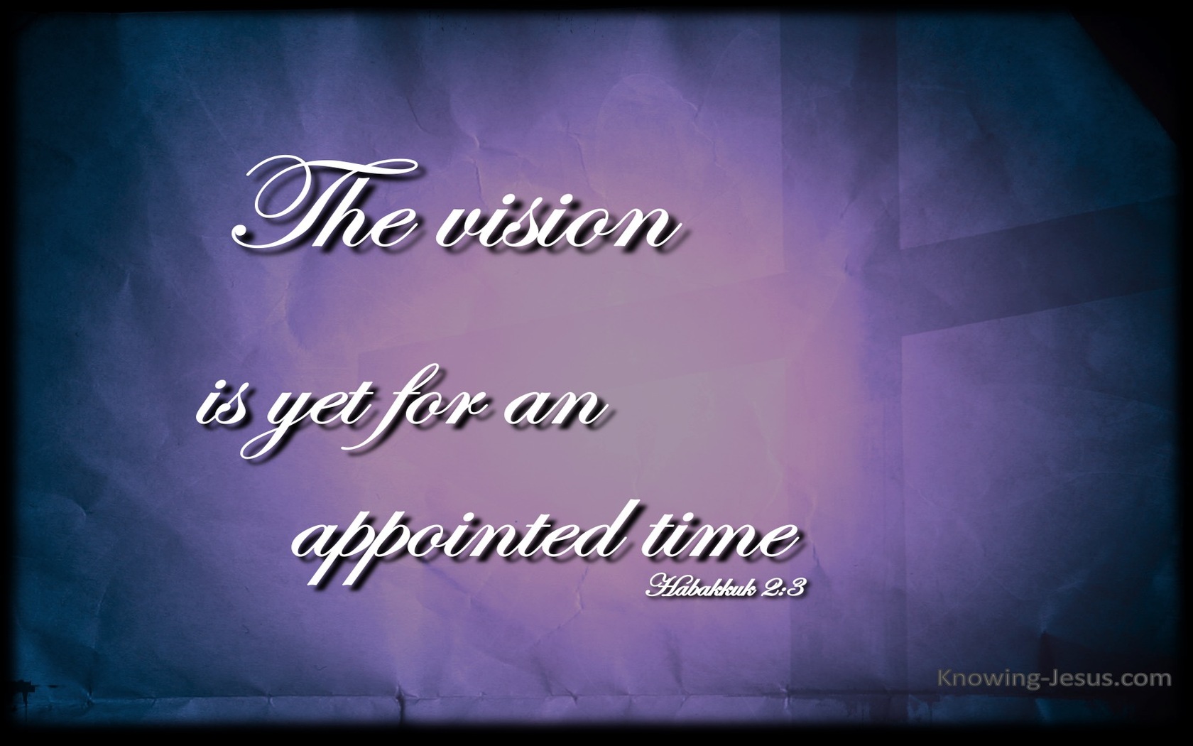 Habakkuk 2:3 The Vision Is For An Appointed Time (purple)